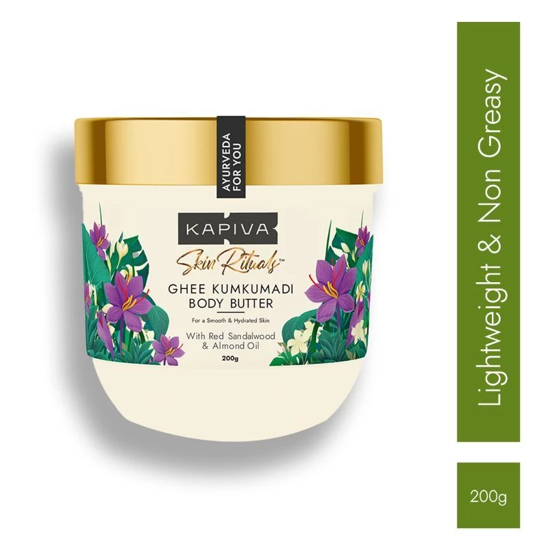 Kapiva Ayurveda Ghee Kumkumadi Body Butter, 200 g-1.webp